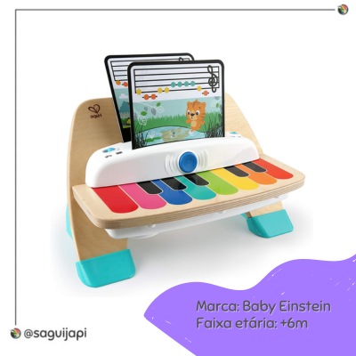 Pianinho mágico em madeira da Baby Einstein