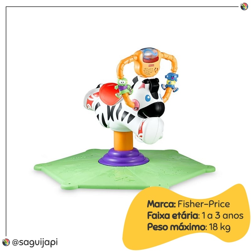 Zebra Pula e Gira Fisher-Price – Sagui Japi