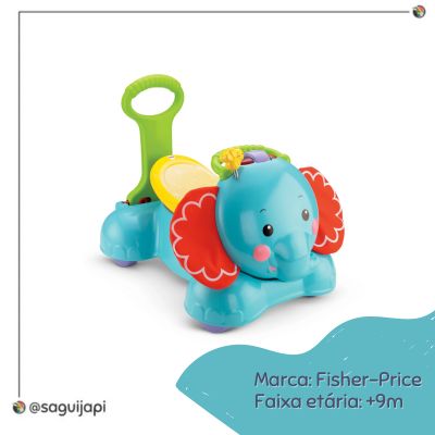 Apoiador 3 em 1 elefante pula-pula da Fisher-Price