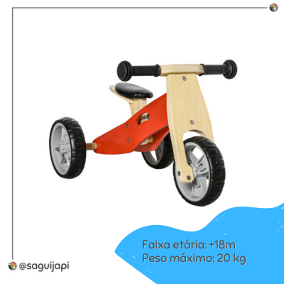 Mini triciclo de madeira